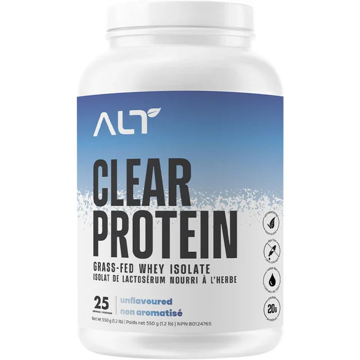 ALT Clear Protein Grass Fed Whey Isolate (25 servings) — Unflavored front