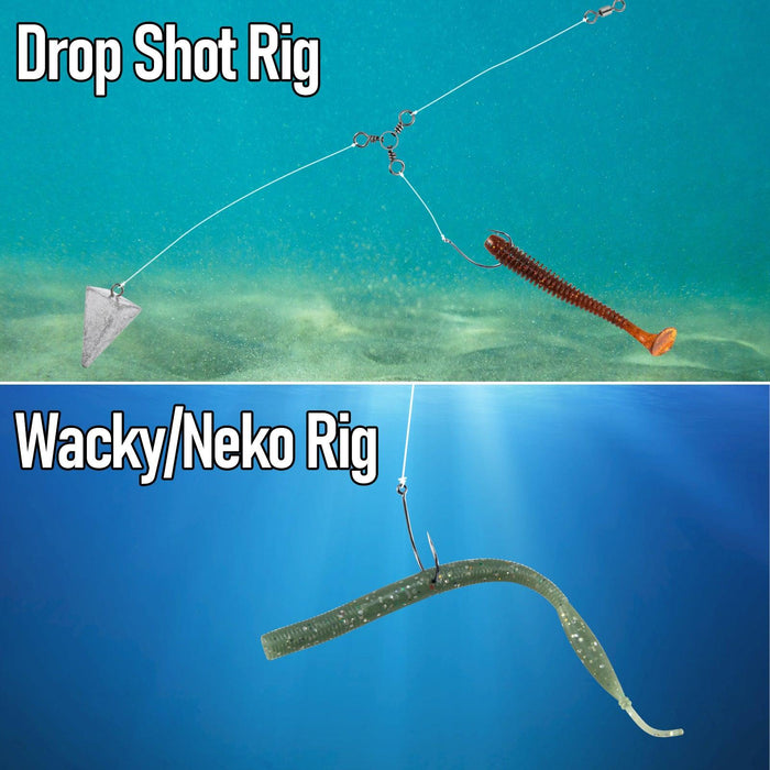 Dr.Fish 100pcs High Carbon Steel Drop Shot Hook #1-#3/0 - Dr.Fish Tackles