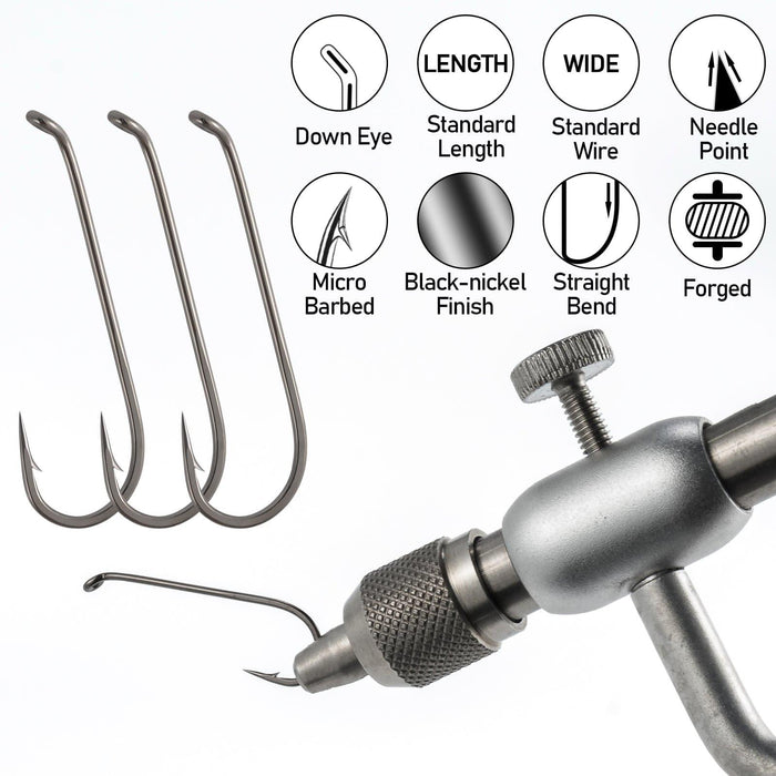 Dr.Fish 100pcs Long Shank Fishing Hooks 14#-4# - Dr.Fish Tackles