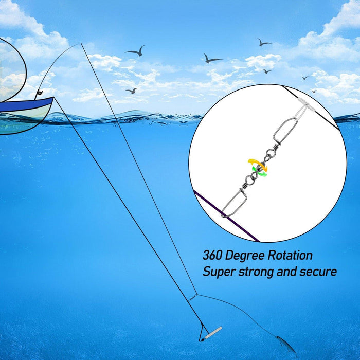 Dr.Fish 20pcs Double Snaps Swivel 37-220lb - Dr.Fish Tackles