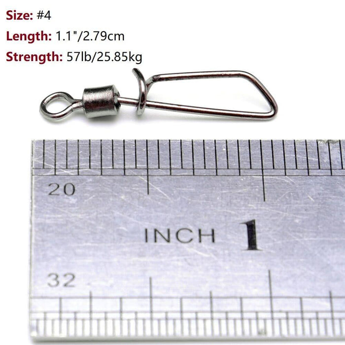 Dr.Fish 20pcs Rolling Swivel with T Shape Snap 40-75lb - Dr.Fish Tackles