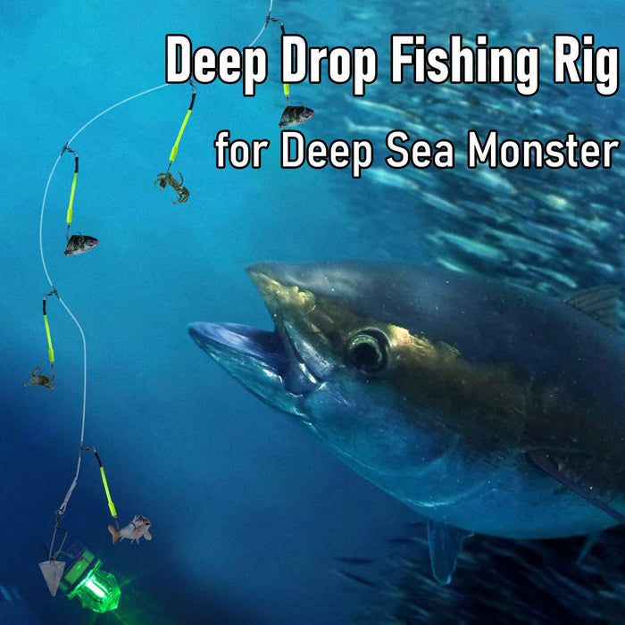 Dr.Fish 2pcs Glow Deep Drop Snapper Rigs 6/0-9/0 - Dr.Fish Tackles