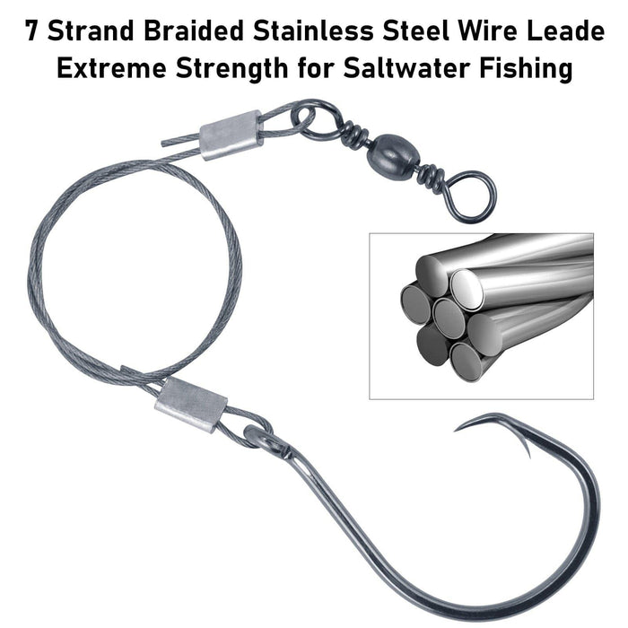 Dr.Fish 30pcs  Circle Hooks Wire Leaders - Dr.Fish Tackles