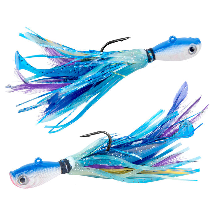 Dr.Fish 3pcs Bucktail Squid Jig Heads 1oz