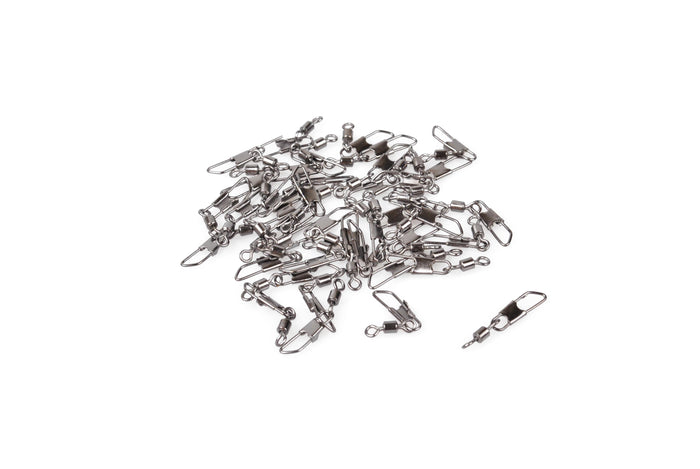 Dr.Fish 50pcs Rolling Swivel with Safety Snap 15lb - Dr.Fish Tackles