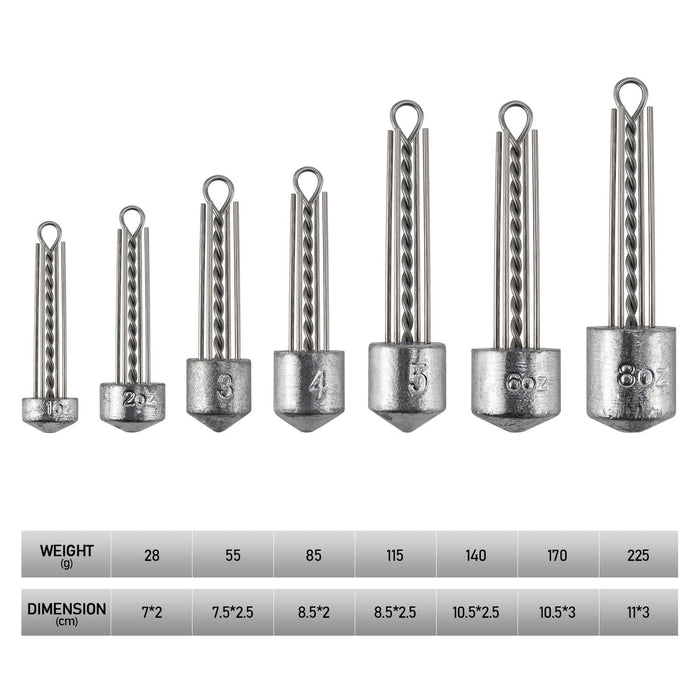 Dr.Fish 5pcs Spider Sinker Weights 1 to 8oz - Dr.Fish Tackles