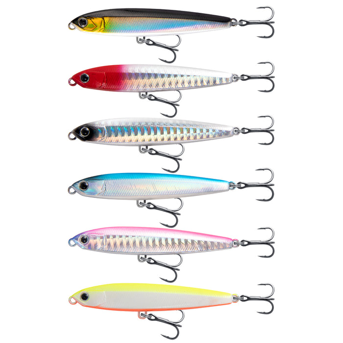 Dr.Fish Topwater Lure Jig Pencil Lure with Treble Hooks 6pcs