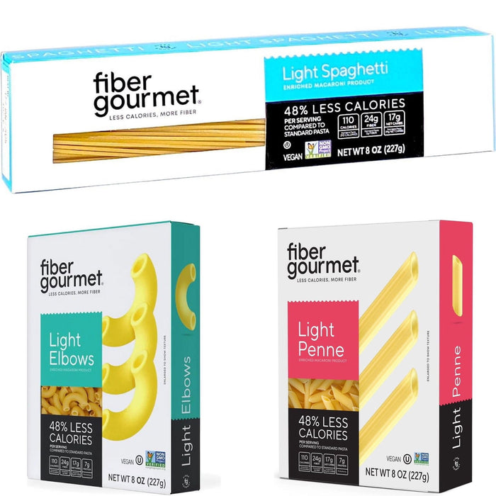 Fiber Gourmet High Fiber Low Calorie Pasta — front of box — in Canada