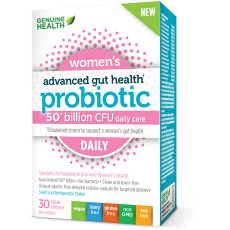 Genuine Health Probiotic 50 billion Women (30 capsules) Nutrition Facts label