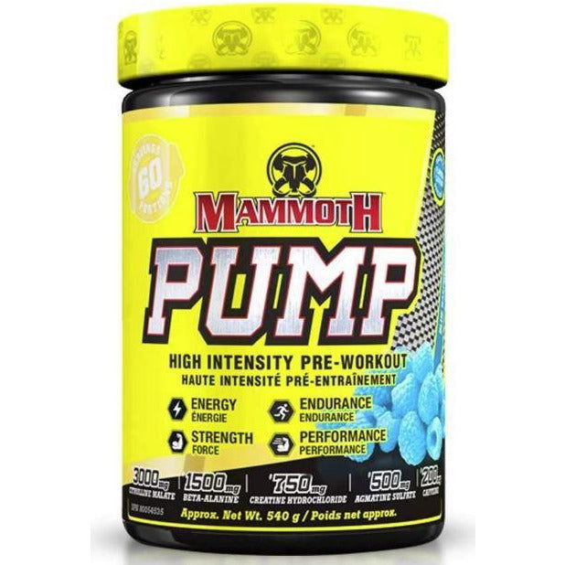 Mammoth Pump Pre-Workout (60 servings) — Blue Raspberry