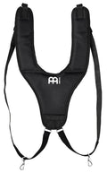 Harnais pro pour djembé, nylon très résistant, longueur ajustable, sangles rembourrées, attache rapide, noir