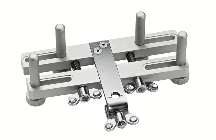 Support pour Frame Drum, totalement ajustable, avec attache, aluminium anodisé et acier chromé