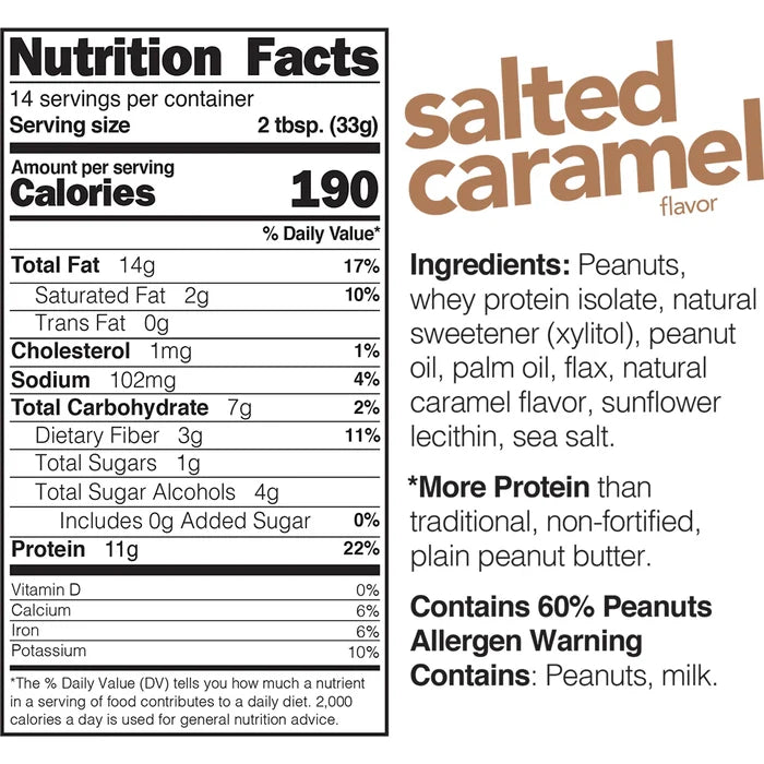 Nuts 'n More Protein Peanut Butter — Salted Caramel front