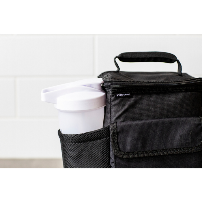 Performa 3 Meal Cooler Bag - Insulated Meal Prep Bag (Black) Nutrition Facts label