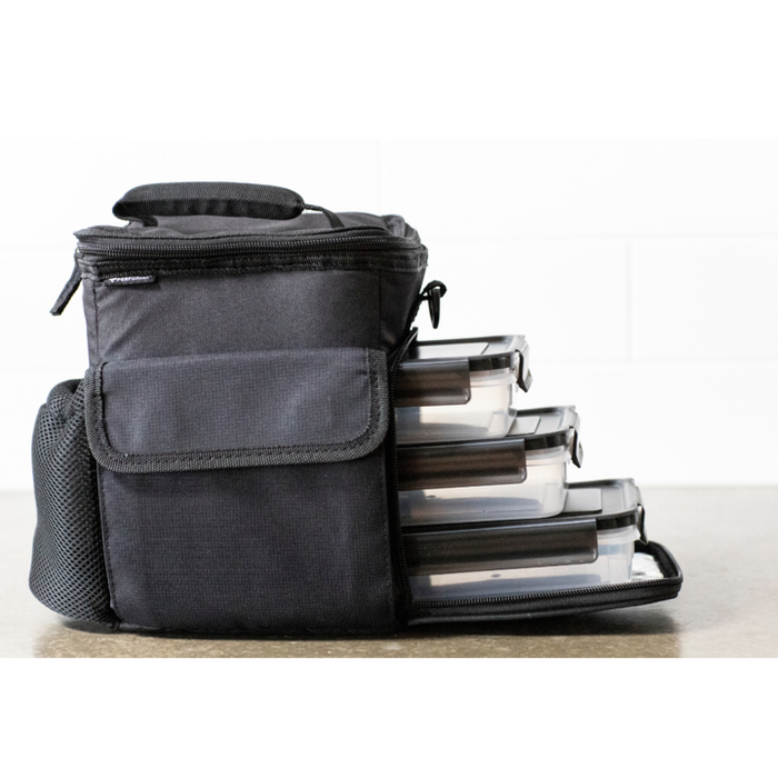 Performa 3 Meal Cooler Bag - Insulated Meal Prep Bag (Black) Nutrition Facts label
