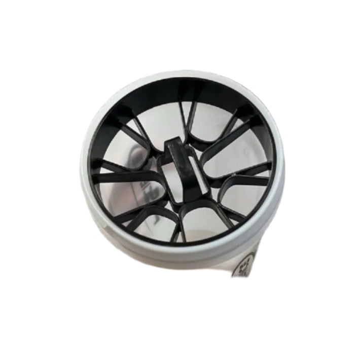 PEScience Shaker Bottle — top-down view of the white shaker showing the black mixing grid insert