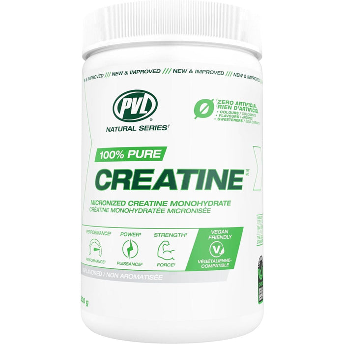 PVL 100% Pure Pharmaceutical Grade Creatine Monohydrate (300g) Nutrition Facts label