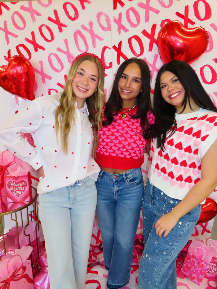 RED HEART PUFF TOP