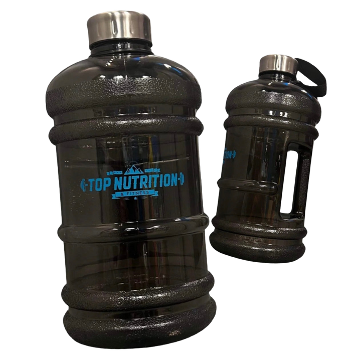 Top Nutrition 2.2L Half Gallon Bottle with Handle Nutrition Facts label